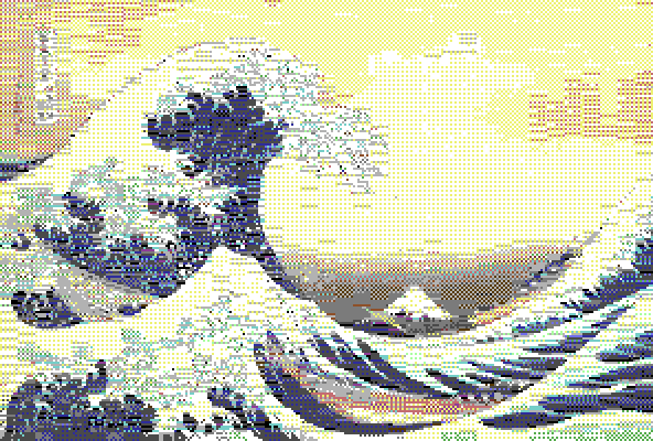 Hokusai's The Great Wave as hires FLI