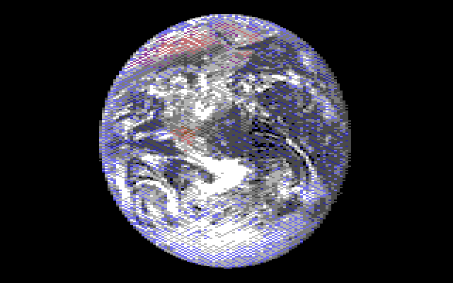 The Earth from Apollo 17 as chunky 160 by 200