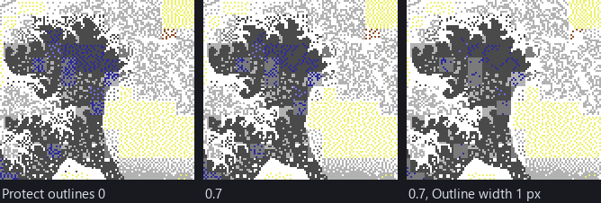 Protect outlines at three settings