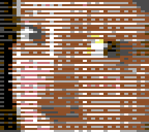 Ordered 4×4 with Wide pixels: Rows