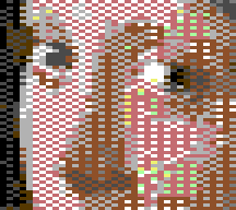 Two-color mix, fine with Wide pixels: Classic