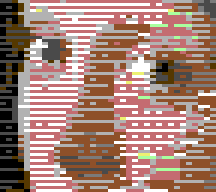 Two-color mix, fine with Wide pixels: Rows