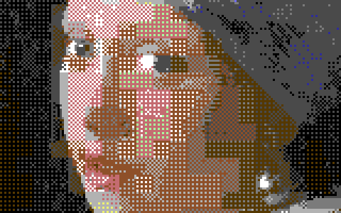 The same detail as hires with sprites