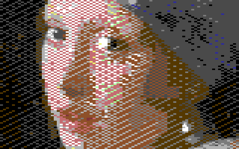 The same detail as multicolor with sprites